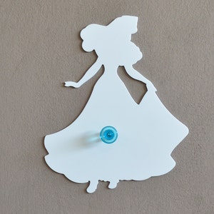 Sleeping Beauty Dancing Silhouette - Wall Hook  / Coat Hook / Key Hanger
