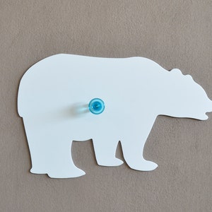 Polar Bear Kids Silhouette - Wall Hook  / Coat Hook / Key Hanger