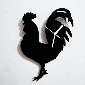 Silueta De Gallo - Reloj De Pared