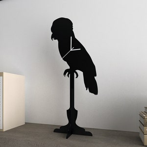 Love Bird Parrot  - Silhouette Table Clock