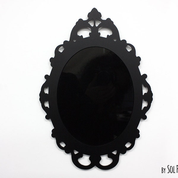 Modern Rococo Black Photo Frame - Oval Baroque Picture Frame