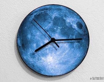Blue Moon - Moon Wall Clock