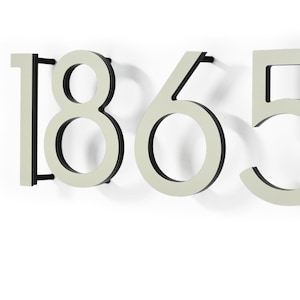 Modern House Numbers Letters - Ivory White Aluminum - Mailbox Number ...