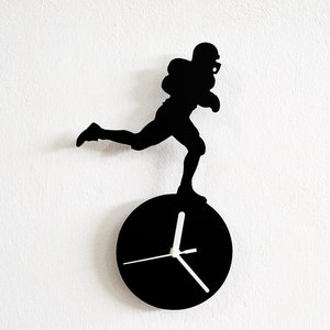 Football Silhouette Wall Clock