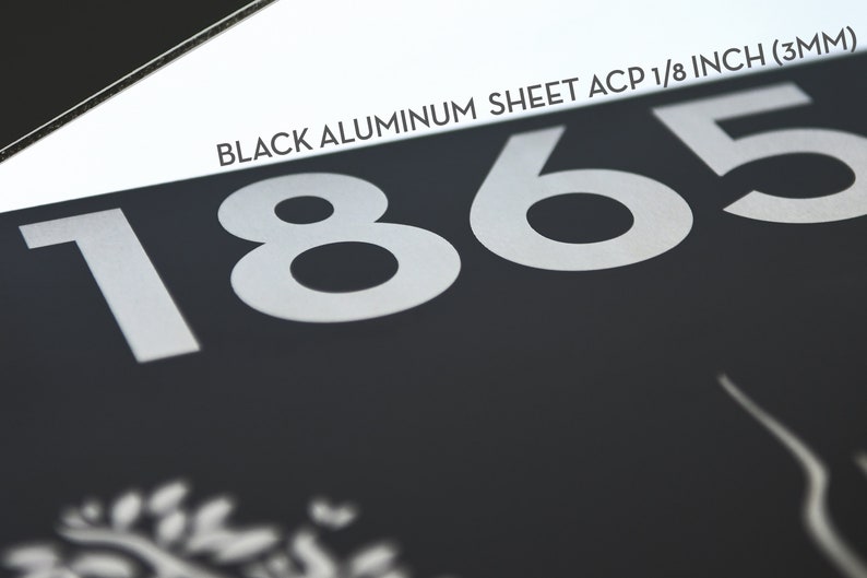 Modern Wall Decor New Home Gift Black Aluminum Modern Projecting Sign ACP Modern Font Address Sign and Fiber Laser Engraving