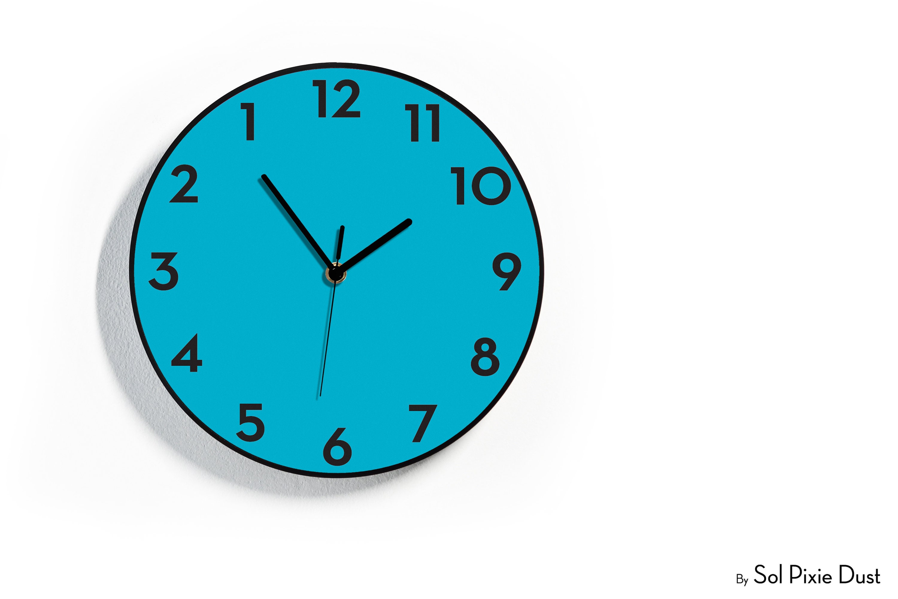 Reducción de precios lente Ondas Reloj de pared inverso Azul redondo Reloj divertido - Etsy España