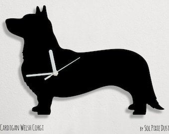 Cardigan Welsh Corgi Dog - Wall Clock  Silhouette