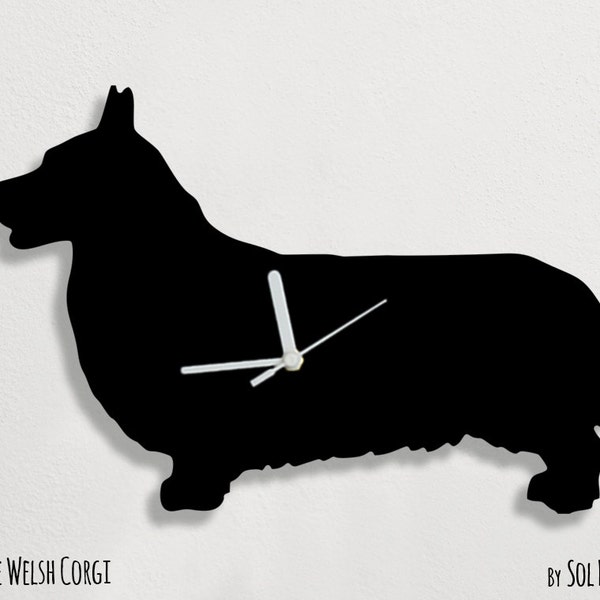 Pembroke Welsh Corgi Dog - Wall Clock Silhouette