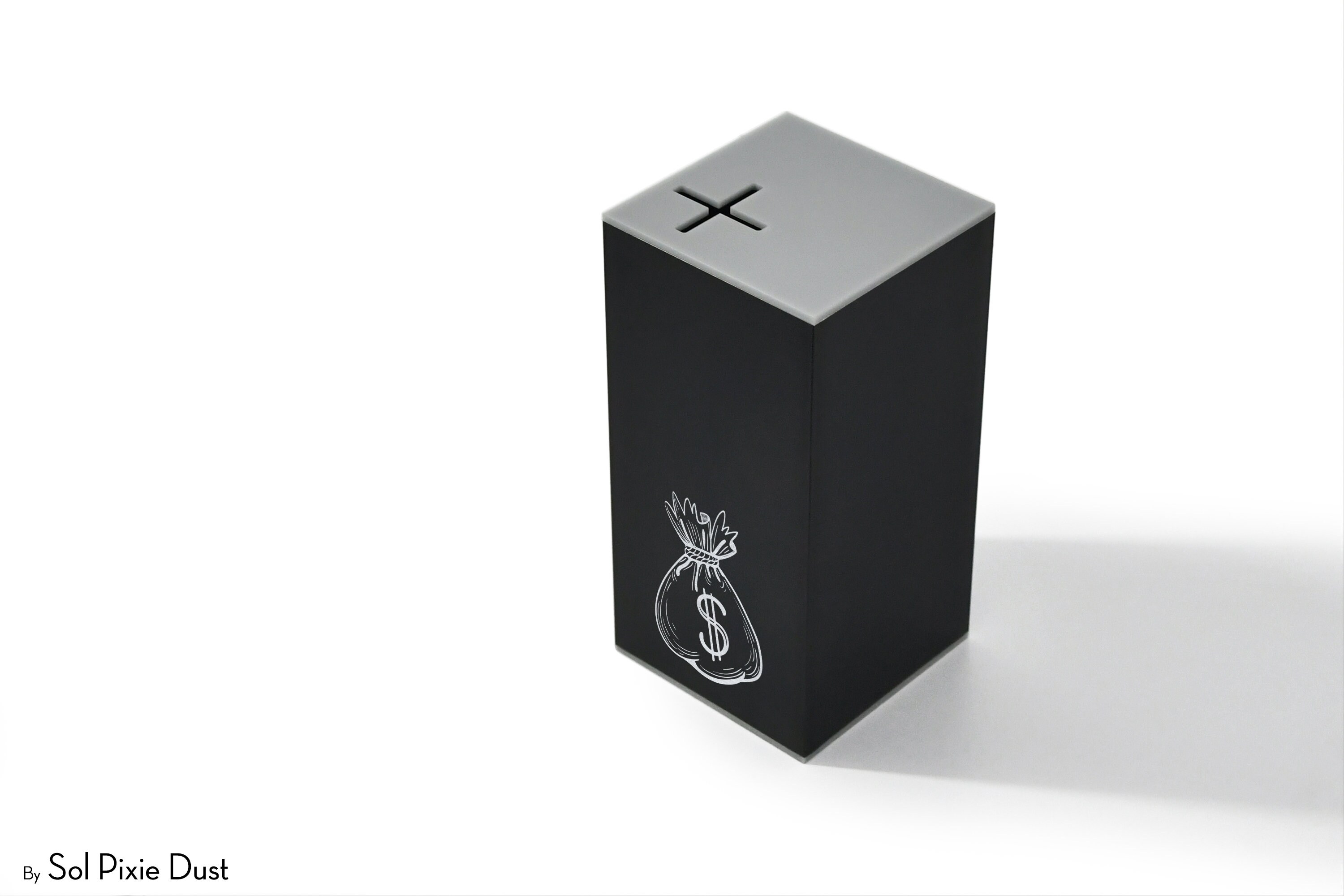 Machine Money Box Square Aluminum Money Box Square - Engraved Personalized Money Bank ...