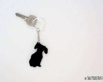 Dachshund Dog Keychain Silhouette