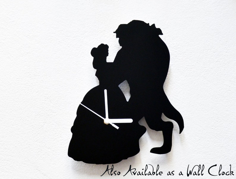 La Belle et la Bête Horloge de Table Silhouette | Etsy