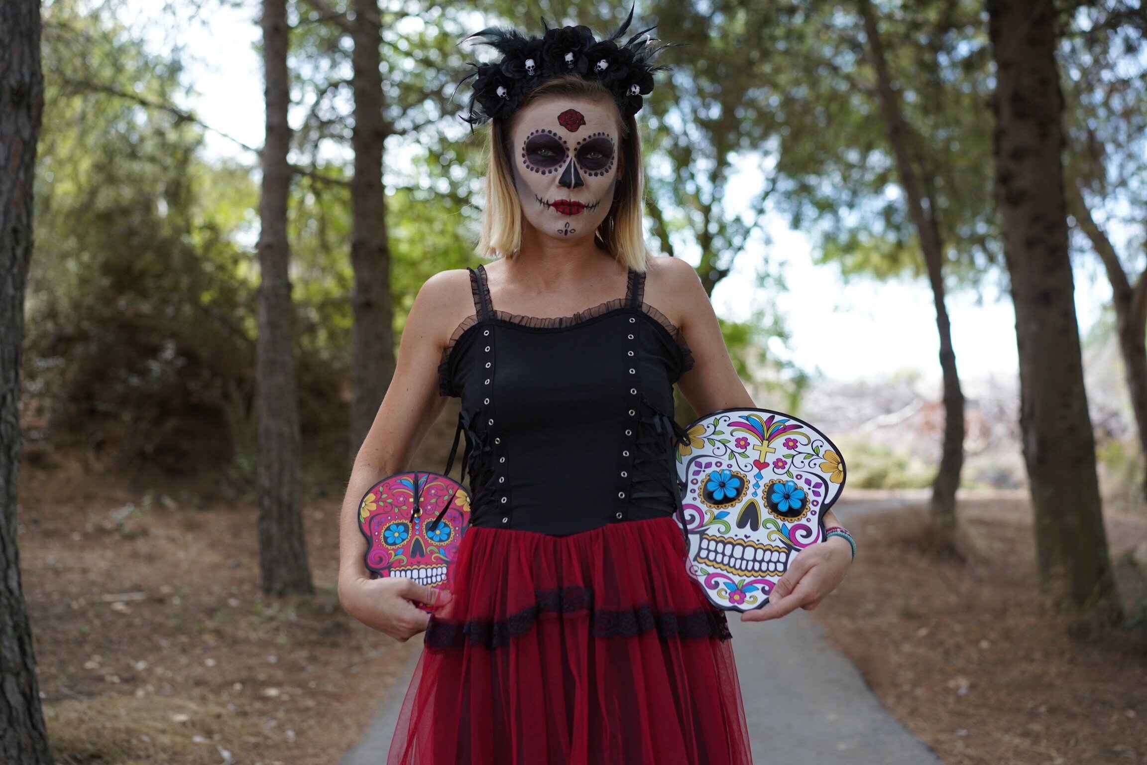 Big Yellow Sugar Skull - Day of the Dead -dia De Los Muertos