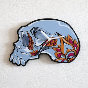 Floral Skull - Wall Clock