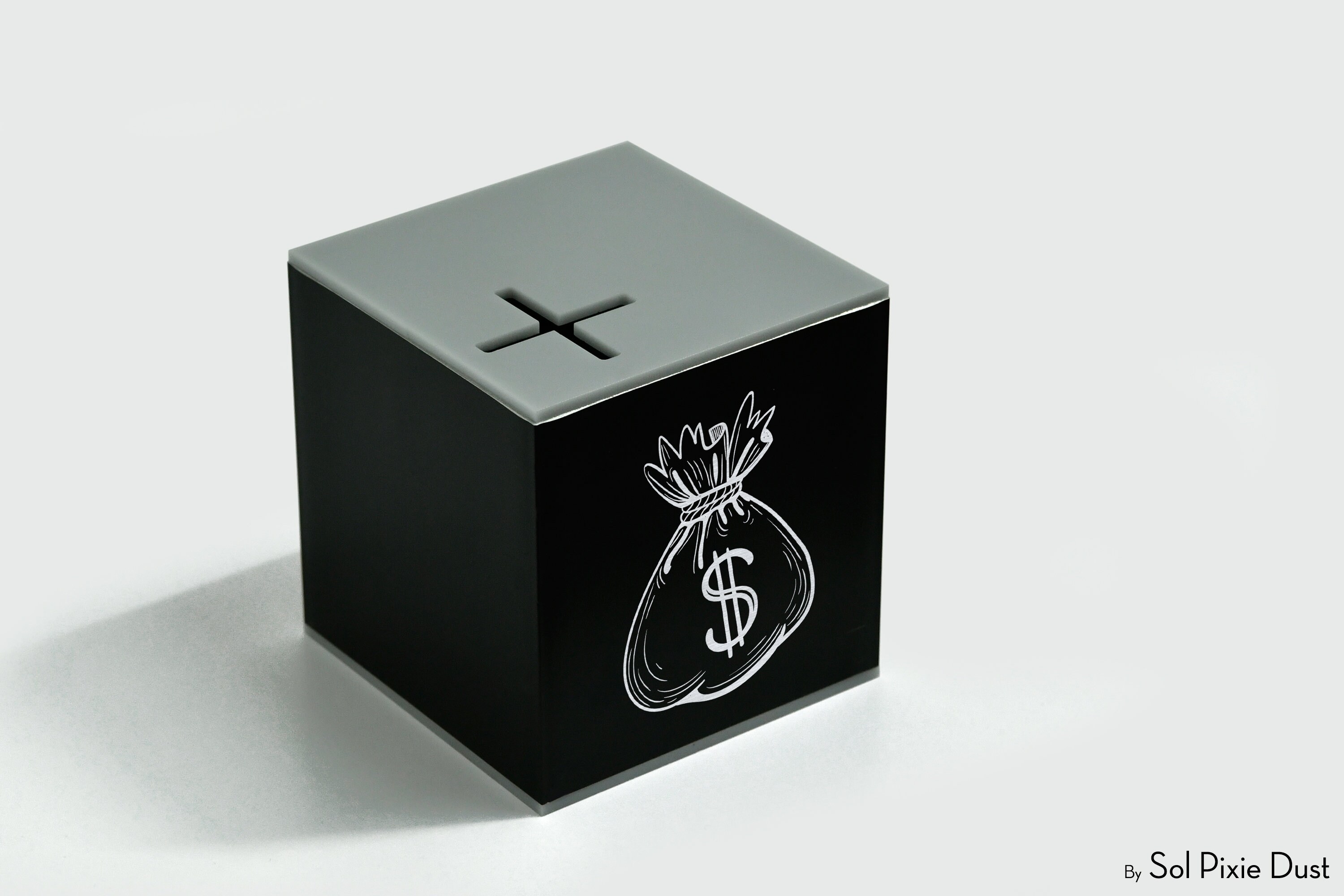 Machine Money Box Square Aluminum Money Box Square - Engraved Personalized Money Bank ...