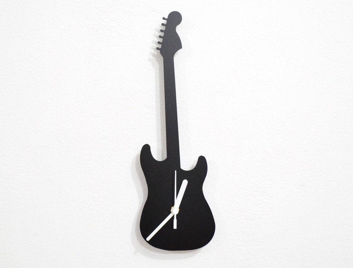 Electric Guitar Wall Clock Etsy