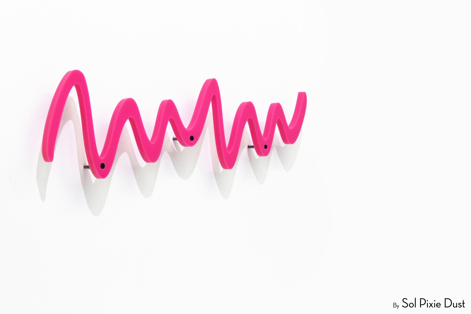 Modern Decorative Wall Hook Pink Zick Zack Coat Rack Etsy