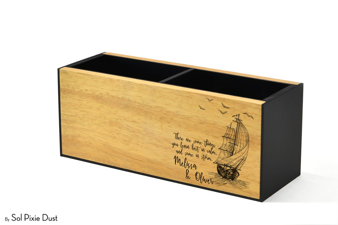 Wooden Pen Holder - Pencil Holder - Personalized Gifts - Custom Quotes ...