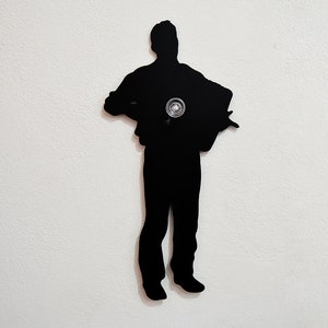 Man Play Accordion Jazz Band Instruments  -  Wall Hook  / Coat Hook / Key Hanger