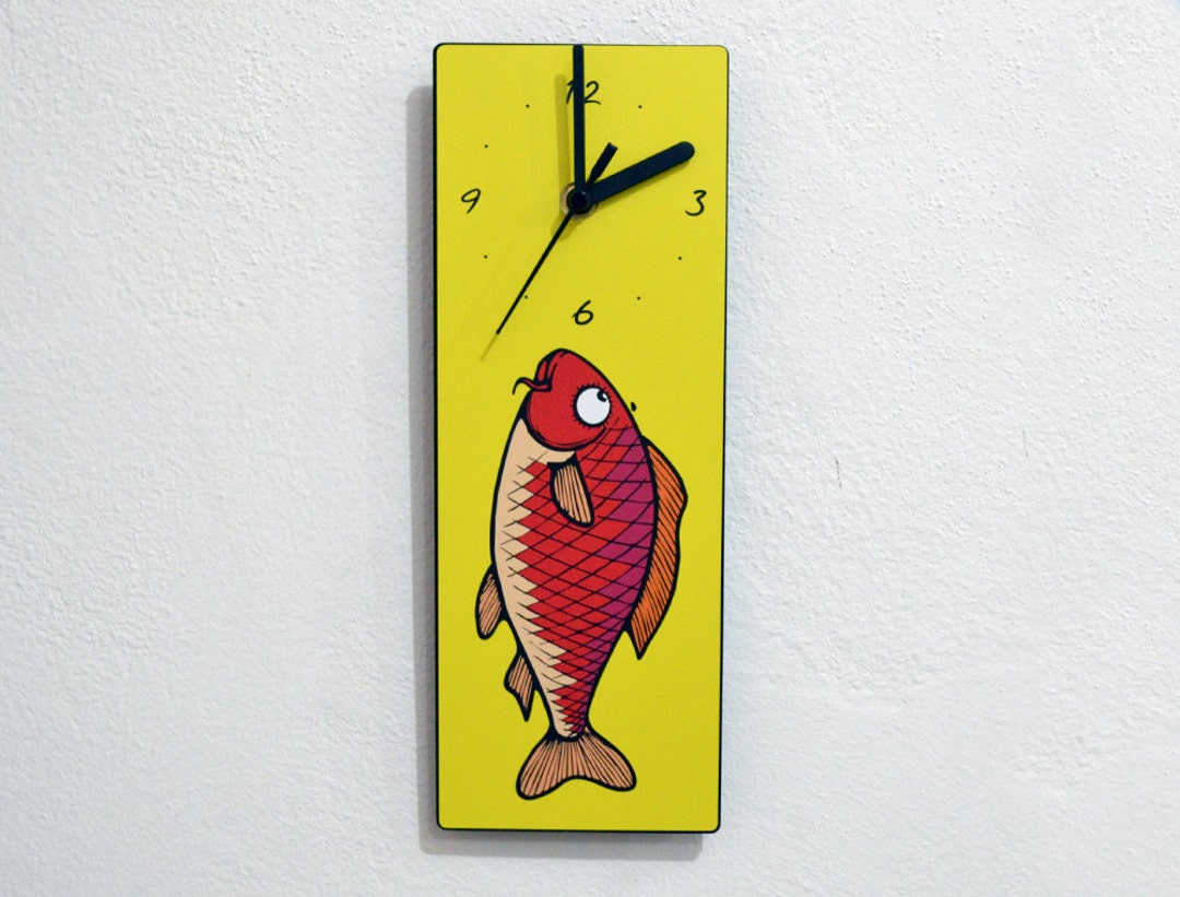Pop Art - Japan Koi Red Fish - Wall Clock - Etsy