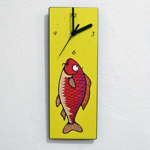 Pop Art - Japan Koi Red Fish - Wall Clock - Etsy