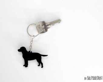 Labrador Dog Keychain Silhouette