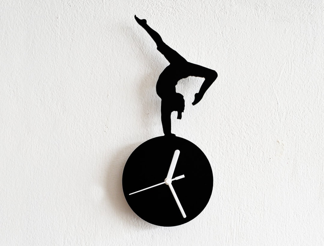 Gymnastics Silhouette Wall Clock Etsy