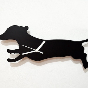 Dachshund Dog 3 - Wall Clock Silhouette
