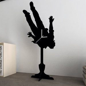 Falling Man - Silhouette Table Clock