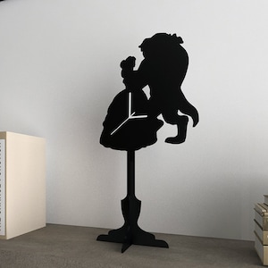 Beauty and the Beast - Silhouette Table Clock