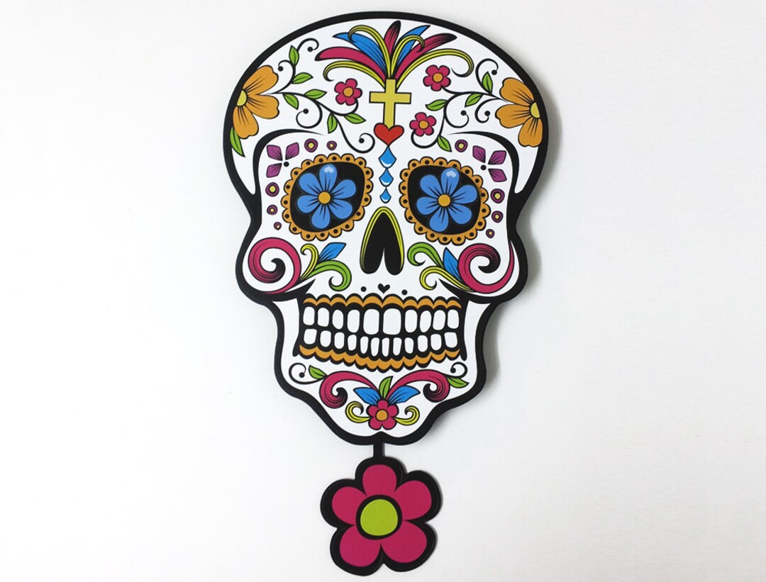 Big White Sugar Skull - Day of the Dead -dia De Los Muertos - Calavera ...
