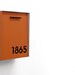 Mailbox With Orange Aluminum Face and Body and Black Acrylic - Etsy