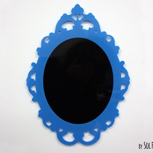 Modern Rococo Blue Photo Frame - Oval Baroque Picture Frame
