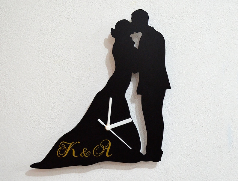 Wedding Couple with custom Oakland Mall initials Clock - Ranking TOP15 Wall
