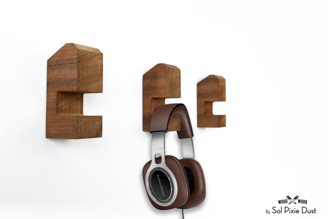 Modern Wooden Wall Pegs Coat Hook Solid African Teak Etsy