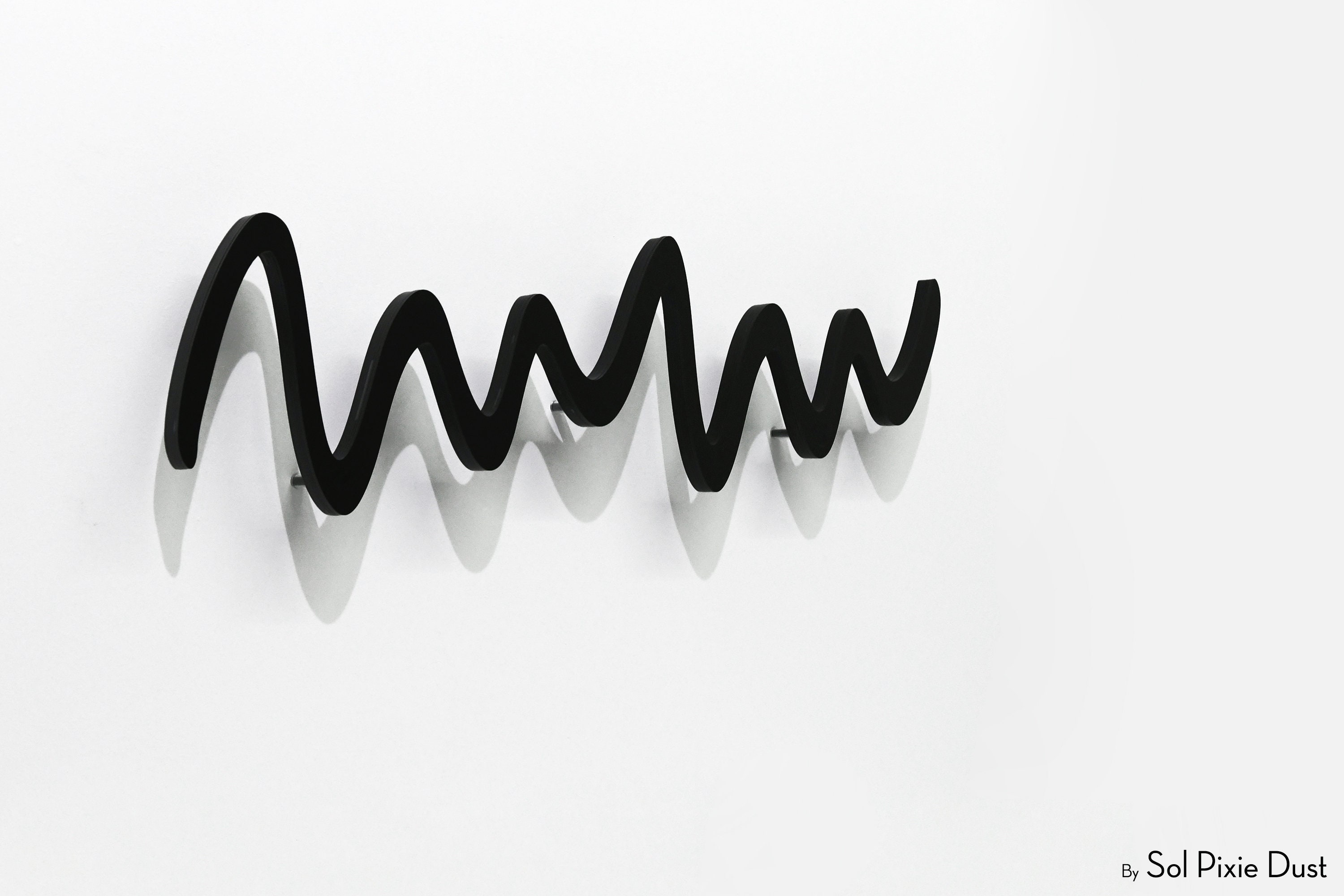 Modern Decorative Wall Hook Black Zick Zack Coat Rack Etsy