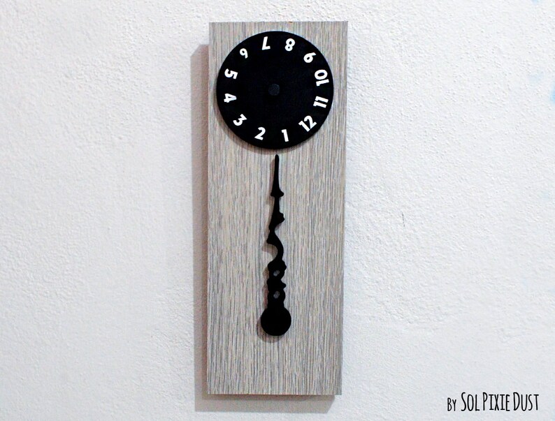 Stable Hand Rotating Numbers Wooden Wall Clock Etsy