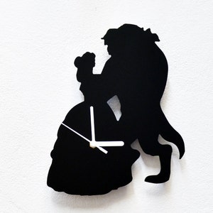 Beauty and the Beast Silhouette Wall Clock image 1