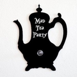Alice Silhouette - Wonderland Mad Tea Party - Wall Hook  / Coat Hook / Key Hanger