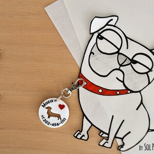 Dog Tag - Dachshund - Personalized Pet ID, Pet Accessory