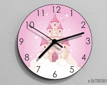 Cinderella Castle Wall Clock - Kids Nursery Room, Teens Room, Baby Room  - Wall Clock