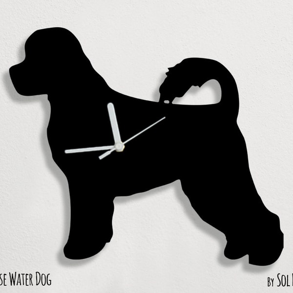 Portuguese Water Dog - Wall Clock Silhouette