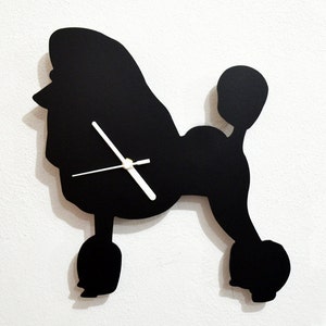 Poodle Dog  - Wall Clock Silhouette