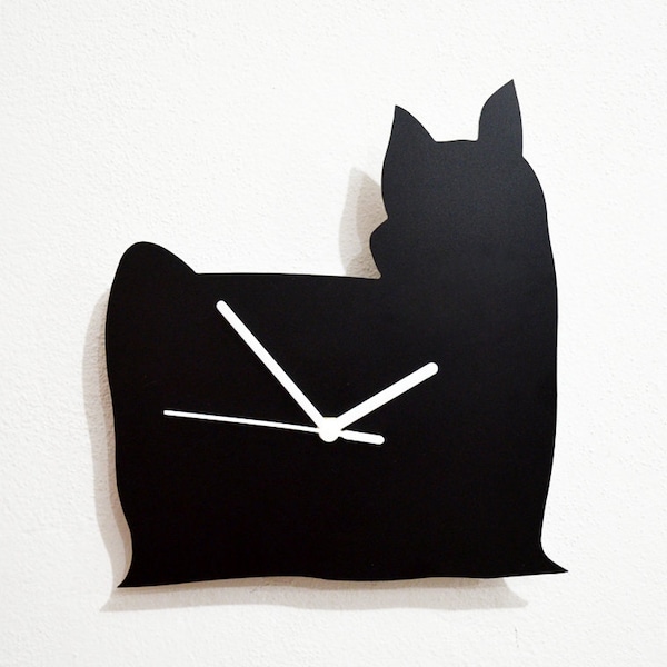 Yorkshire Terrier Dog - Wall Clock Silhouette