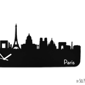 Paris Skyline - Silhouette - Horloge murale