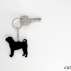 Chinese Shar-Pei Keychain Silhouette