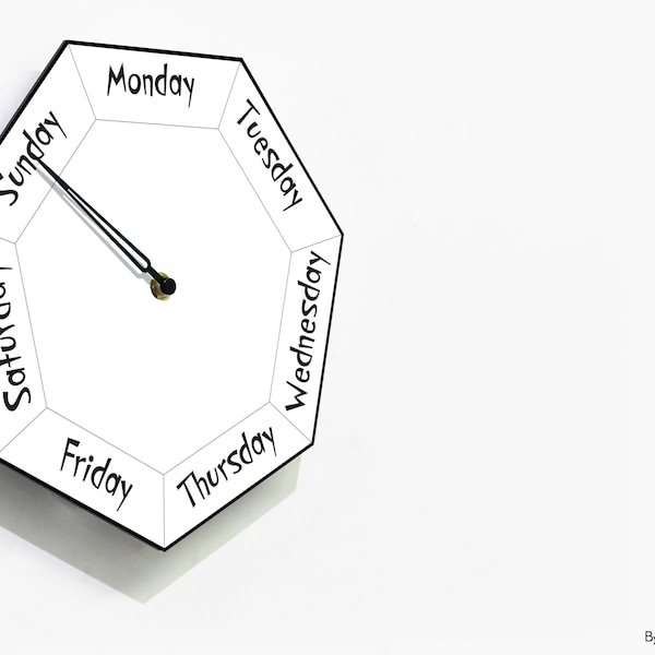 Heptagon Clock - Etsy