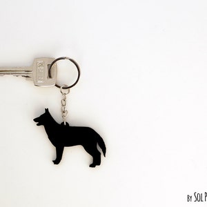 German Shepherd Dog Keychain Silhouette