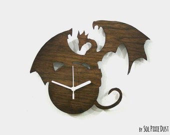 Dragon - Wooden Wall Clock