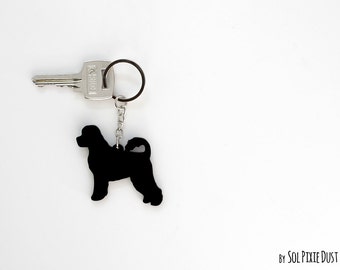 Portuguese Water Dog Keychain Silhouette
