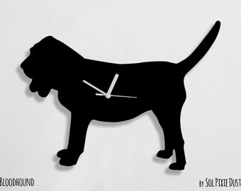 Bloodhound Dog - Wall Clock Silhouette